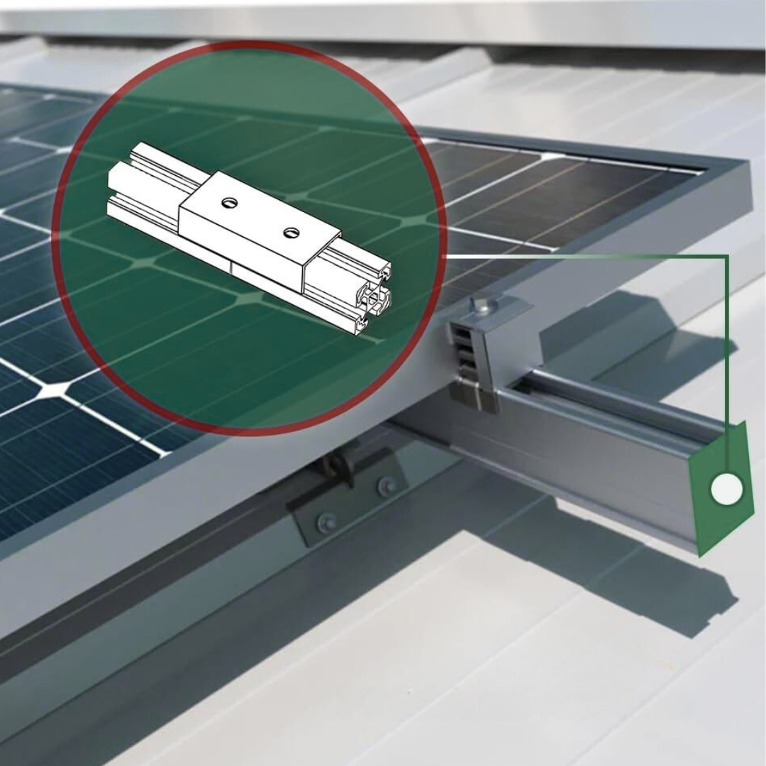 Conector pentru profile de aluminiu panouri solare fotovoltaice