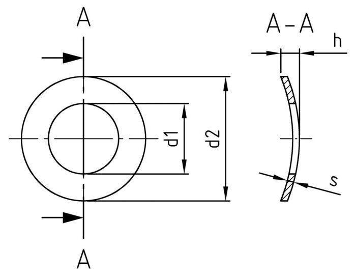 DIN 137 - Saiba elastica ondulata tip A - 2,6 mm - 1000 buc.