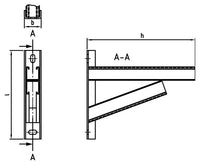 Suport tip triunghi de sustinere 41x41 - 41/41 625 x 380 mm