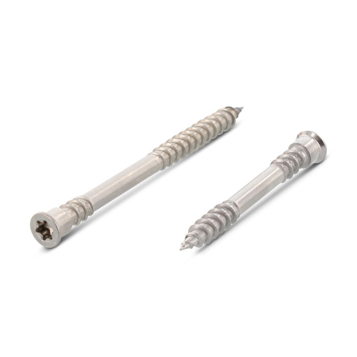 Surub lemn dulgherie terasa deck cap cilindric cu filet dublu - 5,5 x 70/34 TX 25 - 100 buc.