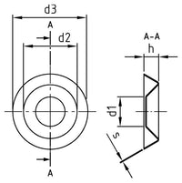 Saiba concava cupa partiala - M5 - 1000 buc.