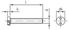 Surub siguranta antifurt cu 2 gauri cap plat - M5 x 16 SP10 - 100 buc.
