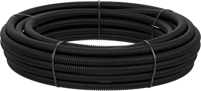 Copex Tub gofrat ignifug flexibil negru soft fara fir HF UV - 50m.