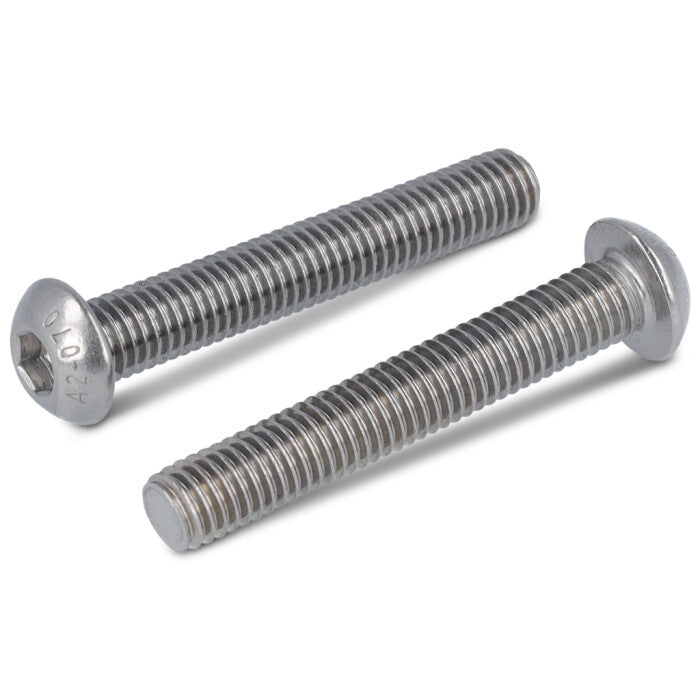 ISO 7380 - Surub cap bombat cu hexagon imbus - M6 x 80/80 mm - 100 buc.