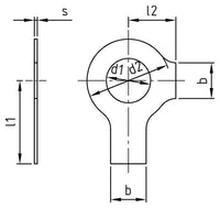DIN 463 - Saiba de siguranta cu 2 aripi - 34,0 mm - 10 buc.