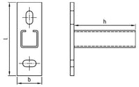 Suport de sustinere tip 28x28 - 28/28 300 x 120 mm