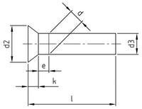 Nit cu cap plat DIN 661 ISO 1051 C otel inoxidabil A2