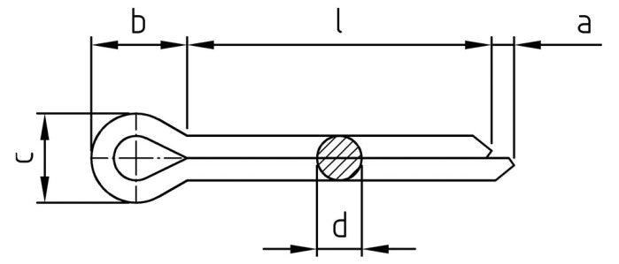 ISO 1234 - Splint siguranta - 8,0 x 80 mm - 100 buc.