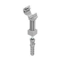 Suport gri ADMIRA Systems pentru conductor rotund de 8 mm, cu diblu de expansiune