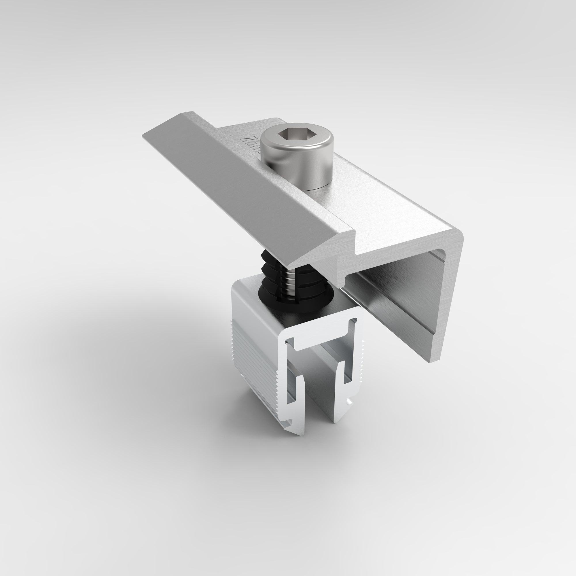 Clema De Capat EASYCLAMP U60 Set Complet Pentru Fixare Panouri Solare Fotovoltaice Pe Profil 60 mm