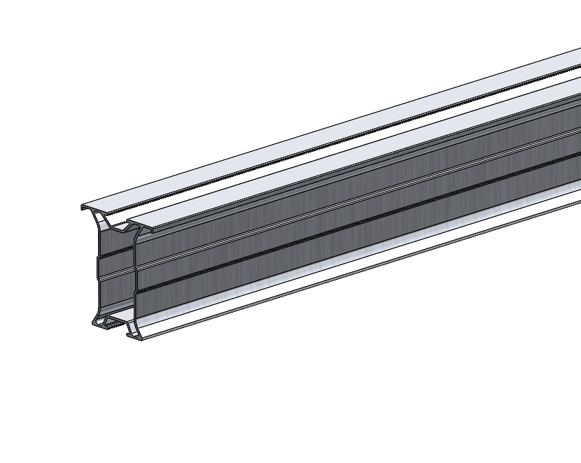 Profil Aluminiu ISOBEAM NX 60/4300 Pentru Montaj Panouri Solare Fotovoltaice
