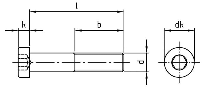 DIN 7984 - Surub cap cilindric mic cu hexagon imbus  - M3 x 6 mm - 1000 buc.