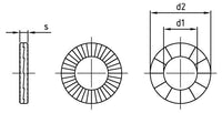 Saiba de blocare mare - 6,5 x 13,5 x 2 mm - 200 buc.
