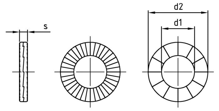 Saiba de blocare mare - 8,7 x 16,6 x 2 mm - 200 buc.