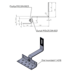 Carlig suport montaj lateral pentru profil tip C