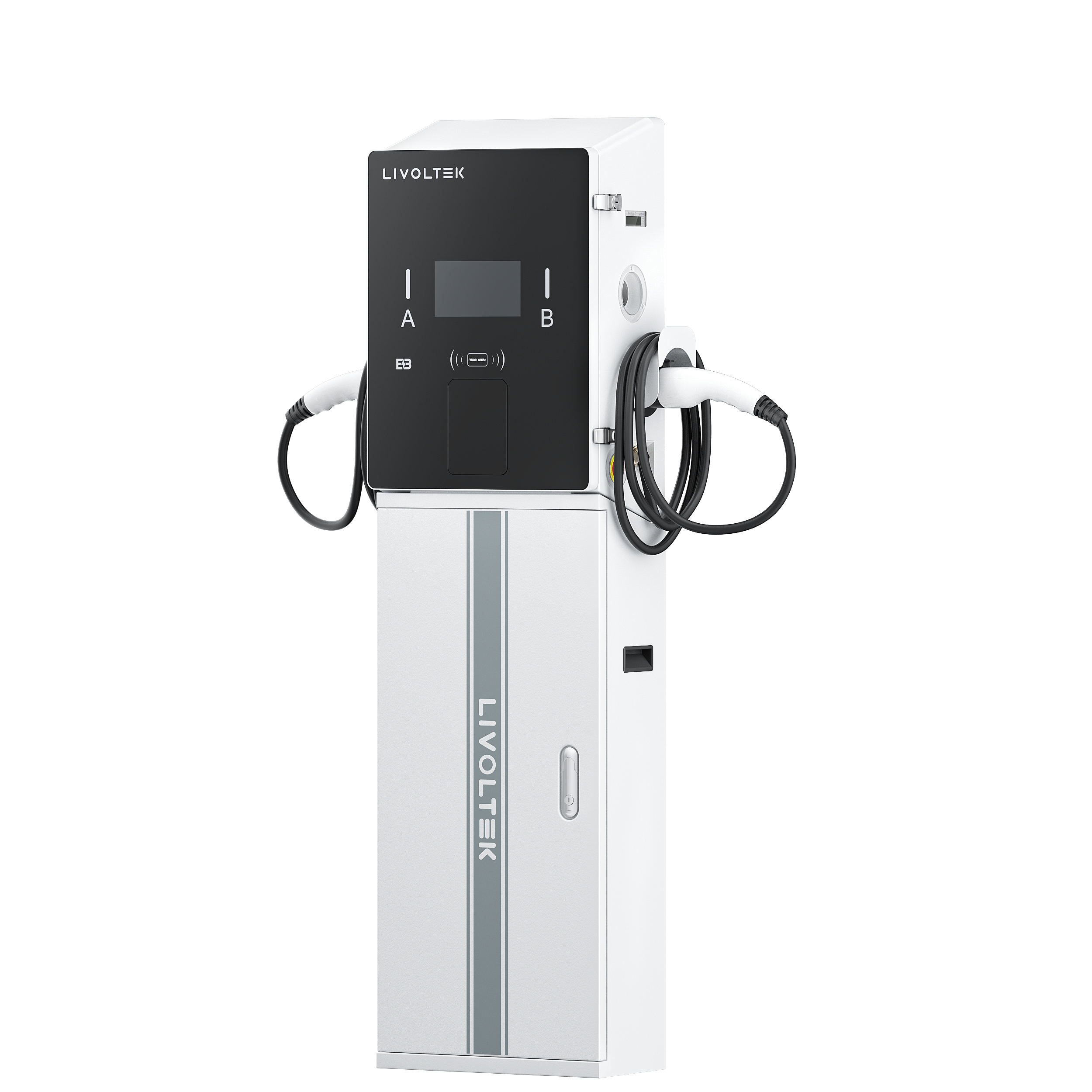 Stație de încărcare dublă AC LIVOLTEK BUSH Business, 2 × 22 kW, Type 2, RFID, OCPP 1.6J