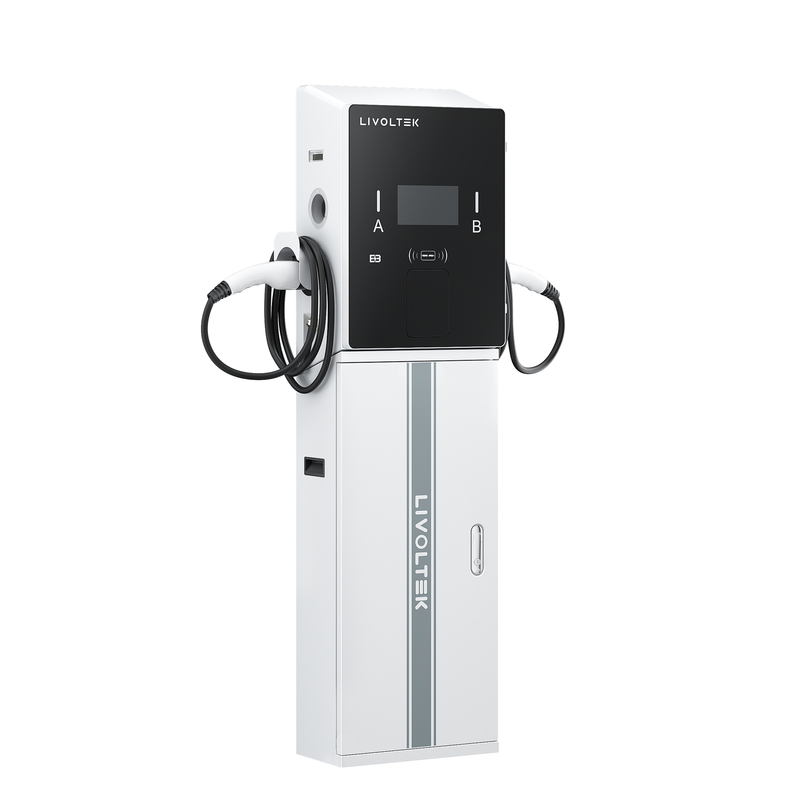 Stație de încărcare dublă AC LIVOLTEK BUSH Business, 2 × 22 kW, Type 2, RFID, OCPP 1.6J