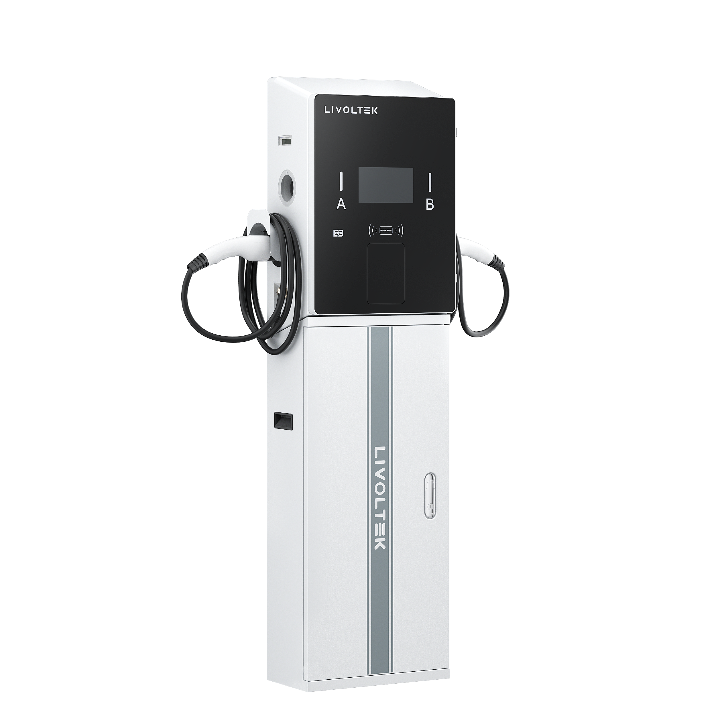 Stație de încărcare dublă AC LIVOLTEK BUSH Business, 2 × 22 kW, Type 2, RFID, OCPP 1.6J