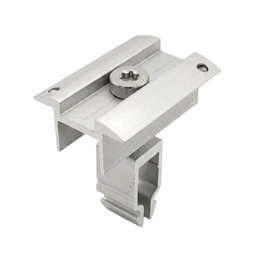 Clemă de mijloc universala 30-40mm rapida cu pin împământare pt. profil H 40x40mm, fixare panouri solare fotovoltaice