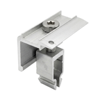 Clemă de capat universala 30-40mm rapida cu pin împământare pt. profil H 40x40mm, fixare panouri solare fotovoltaice