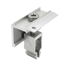 Clemă de capat universala 30-40mm rapida cu pin împământare pt. profil H 40x40mm, fixare panouri solare fotovoltaice