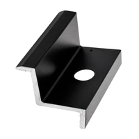 Clema de capat 30 mm aluminiu negru anodizat, fixare panouri solare fotovoltaice M8