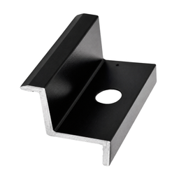 Clema de capat 30 mm aluminiu negru anodizat, fixare panouri solare fotovoltaice M8