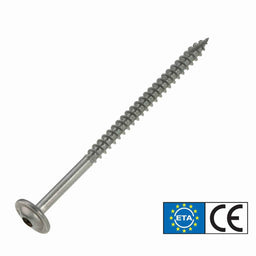 Surub dulgherie pentru lemn cap plat/înecat inox A2 (304) M8x100 mm
