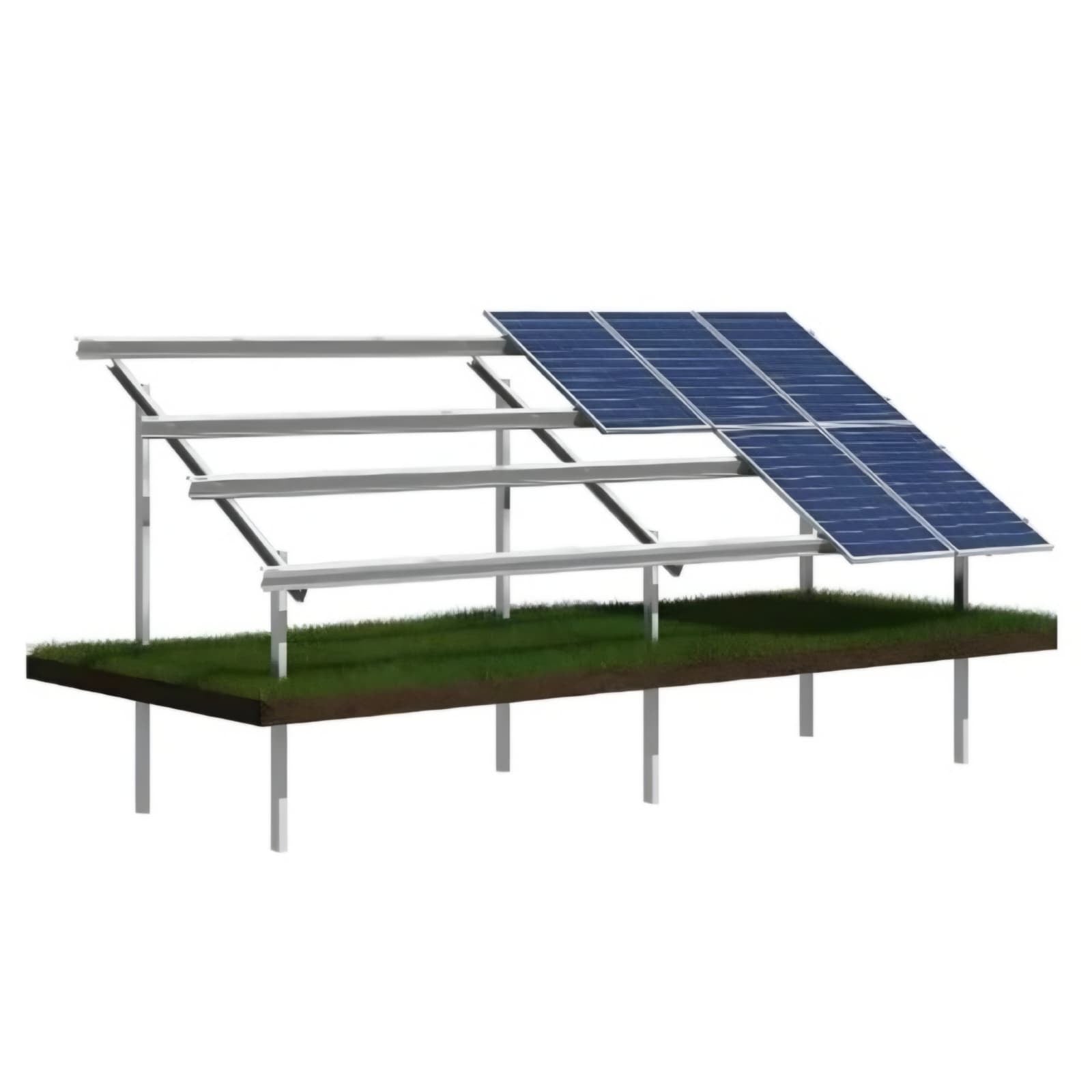 Structura Sol Cu Tarusi Oblici | 2x5 (10 panouri) | Unghi Reglabil | S350GD+Z275