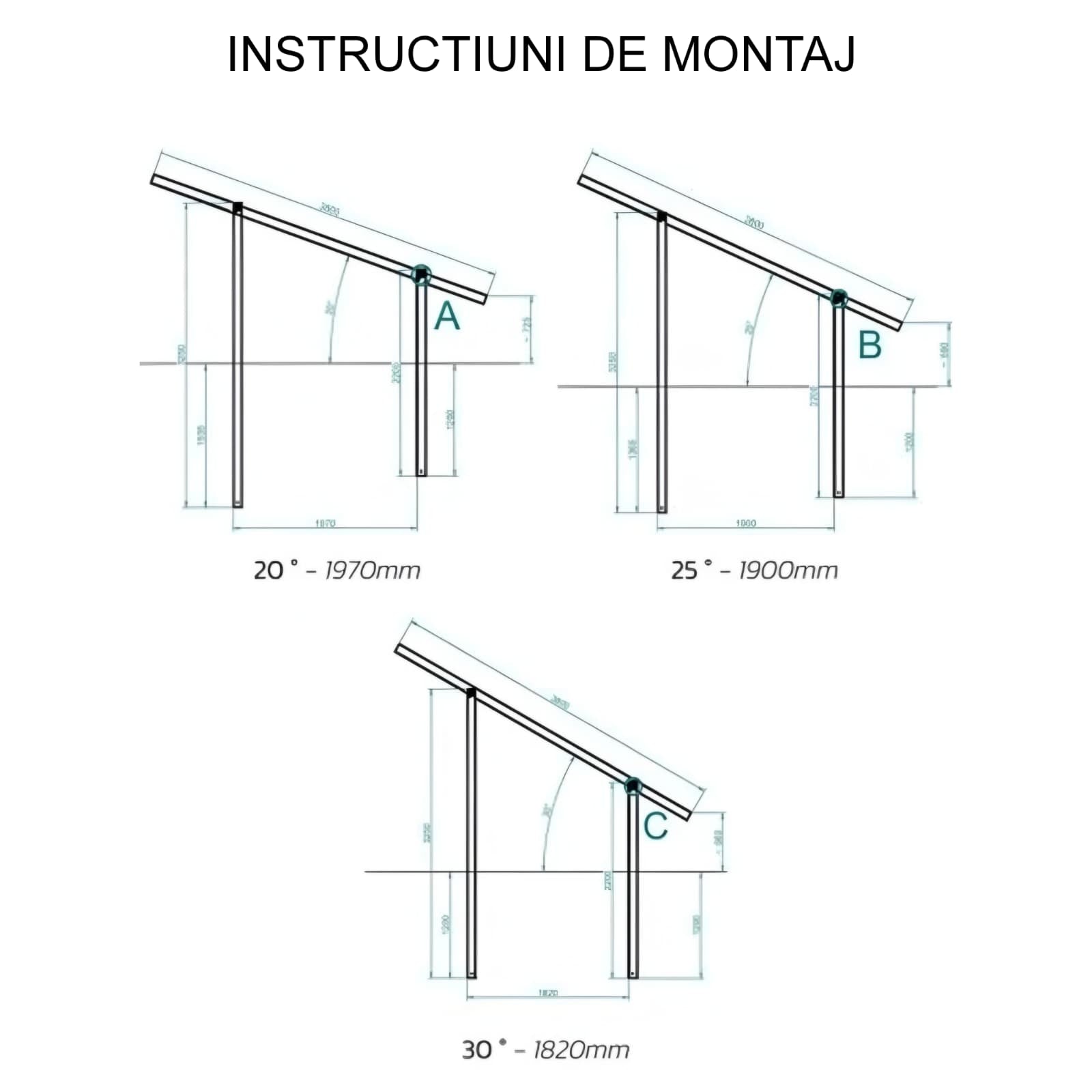 Structura Sol Cu Tarusi Oblici | 2x5 (10 panouri) | Unghi Reglabil | S350GD+Z275