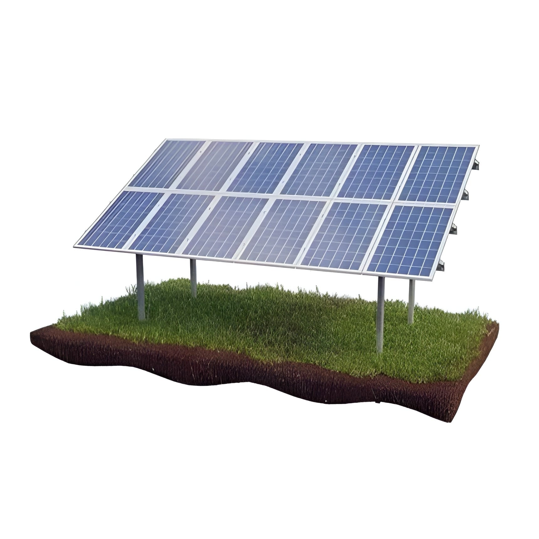 Structura Sol Cu Tarusi Oblici | 2x5 (10 panouri) | Unghi Reglabil | S350GD+Z275