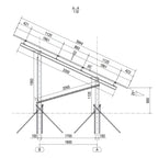 Structură Panouri Fotovoltaice Sol 10 Panouri - Model X 25° S350 ZM310