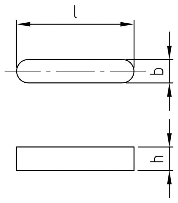 DIN 6885 - Pana paralela inalta tip A