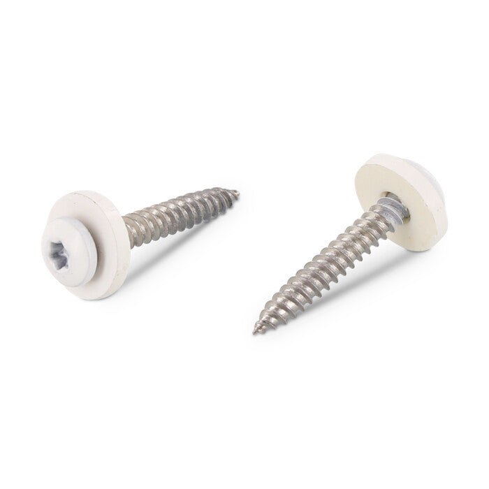 Surub pentru glaf cu saiba poliamida, filet pas mic - C 3,9 x 16 TX 15 - RAL 9003 - 200 buc.