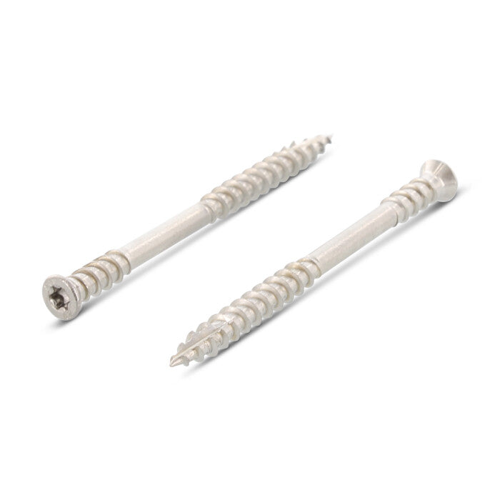 Surub lemn dulgherie terasa deck cap inecat cu nervuri TBS-Drill - 5,3 x 100 TX 20 - 100 buc.
