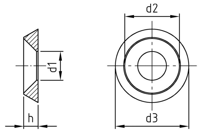 Saiba concava cupa intreaga - M6 - 100 buc.
