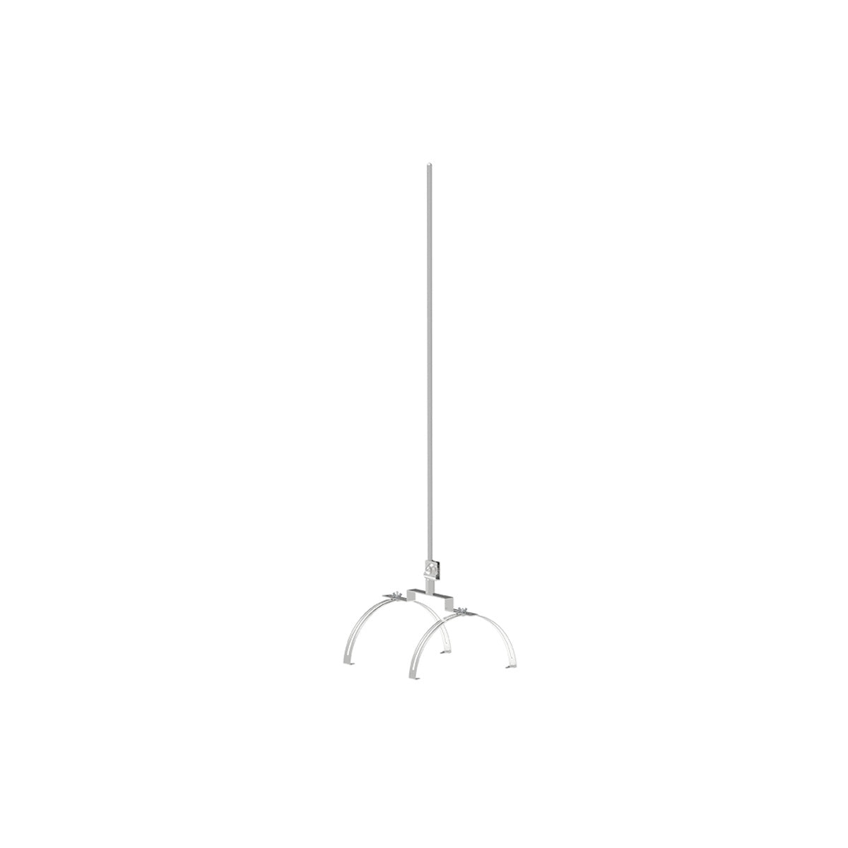 Tijă de captare din aluminiu de 1500 mm cu dublă prindere pe coamă