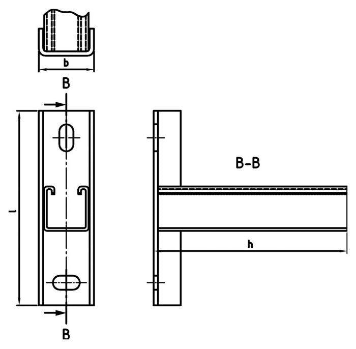 Suport de sustinere tip 41x41 - 41/41 325 x 180 mm