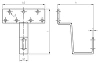 Carlig fix din otel inoxidabil A2 (304) pentru acoperis tigla ceramica sau beton