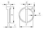 Bolt cu inel de siguranta - 6,0 mm - 10 buc. - Admira Distribution