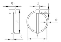 Bolt cu inel de siguranta - 7,4 mm - 5 buc. - Admira Distribution
