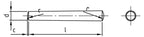 Stift conic tip B DIN 1 toleranta h10 otel inoxidabil A2