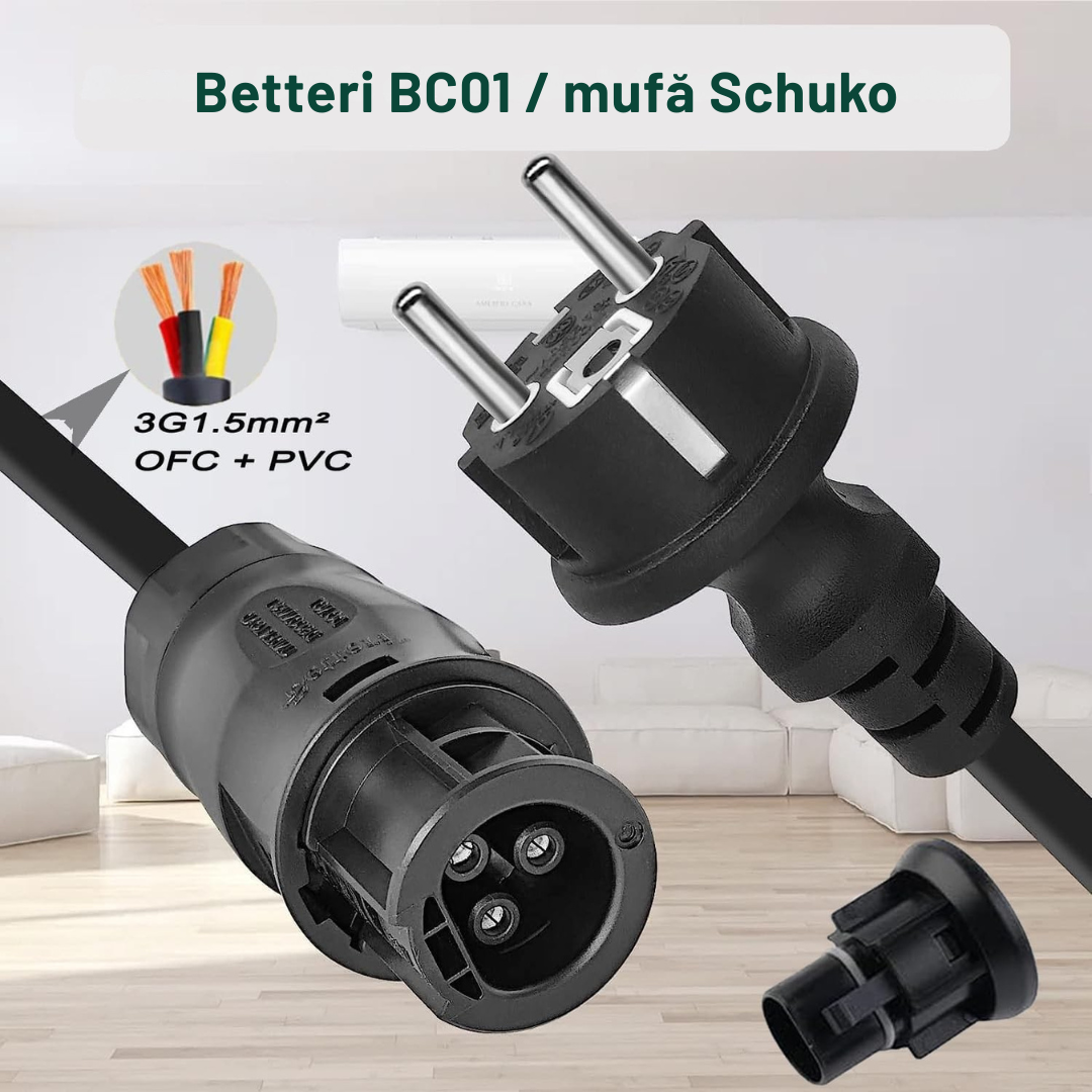 Cablu pentru baterii BC01-F Schuko 5m