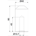 Cap de batere pentru electrod de împământare OBO ST, BP şi OMEX, 1820, 20mm 3042200