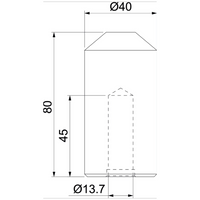 Cap de batere pentru electrod de împământare OBO ST, BP şi OMEX, 1820, 20mm 3042200