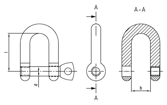 Cheie tachelaj dreapta tip D - 6 mm - 50 buc. - Admira Distribution