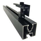 Clema de capat din aluminiu anodizat rapida cu click pentru profil H 40x40mm, fixare panouri solare fotovoltaice 30-40mm