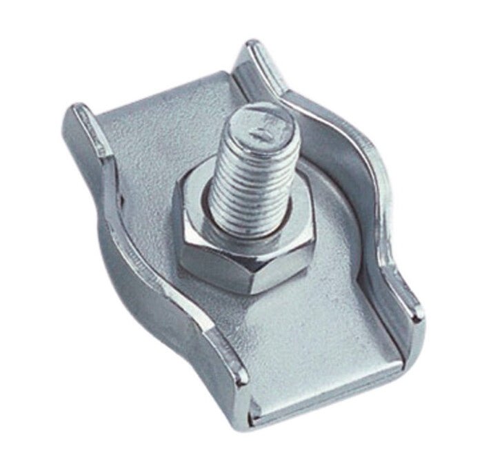 Clema dubla pentru strangere cablu metalic - 6 mm - 10 buc. - Admira Distribution