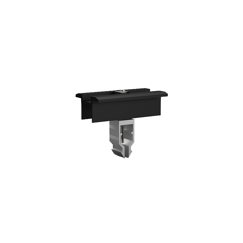 Clema de mijloc din aluminiu anodizat rapida cu click pentru profil H 40x40mm, fixare panouri solare fotovoltaice 30-35mm