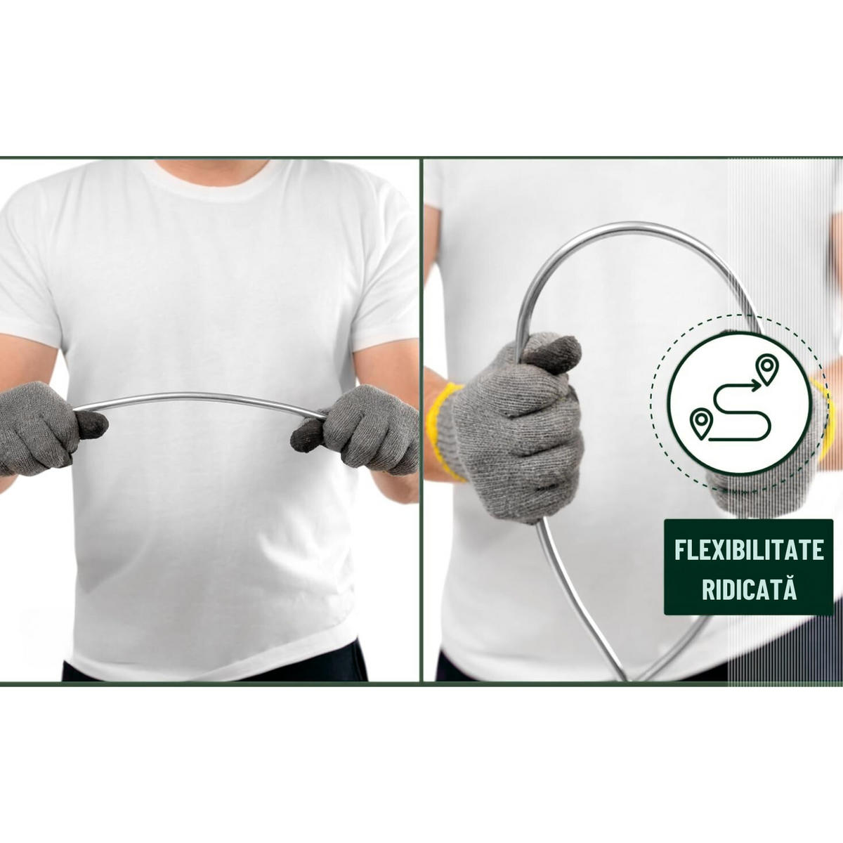Conductor rotund de aluminiu pentru coborare 8/10 mm
